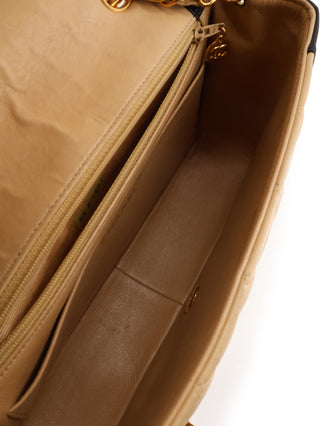 Bi-Color Flap Diana Shoulder Bag