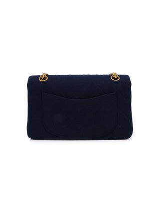 Quilted Jersey Double Flap Bag