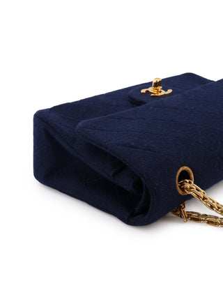 Quilted Jersey Double Flap Bag