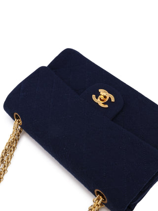 Quilted Jersey Double Flap Bag