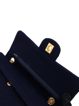 Quilted Jersey Double Flap Bag