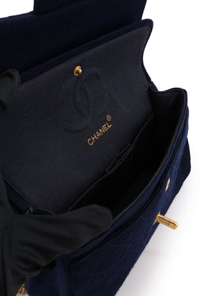 Quilted Jersey Double Flap Bag