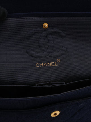 Quilted Jersey Double Flap Bag