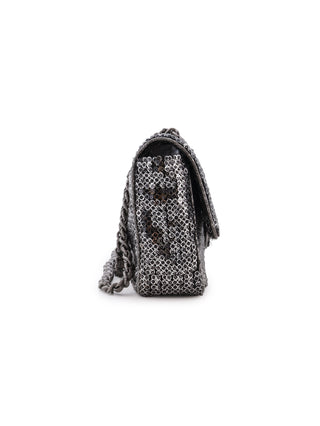 Silver Sequins Flap Bag