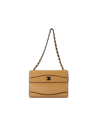 CC Leather Chain Shoulder Bag