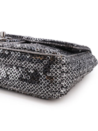 Silver Sequins Flap Bag