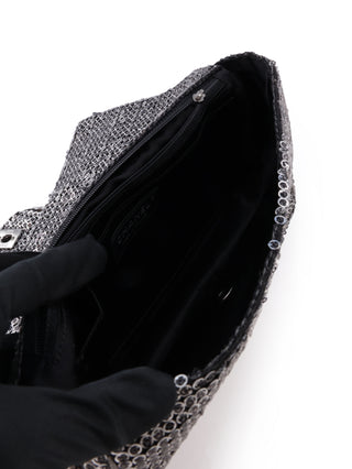 Silver Sequins Flap Bag