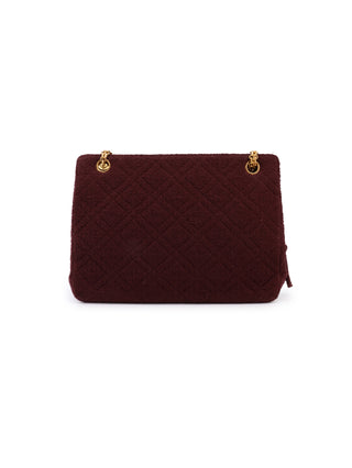 Tweed Double Chain Shoulder Bag