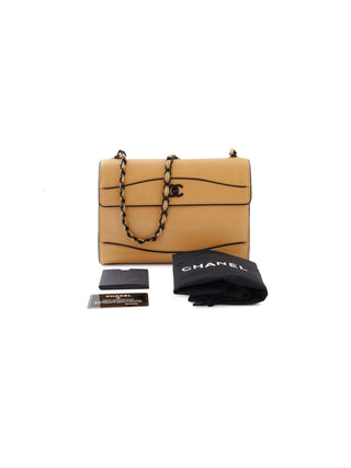 CC Leather Chain Shoulder Bag