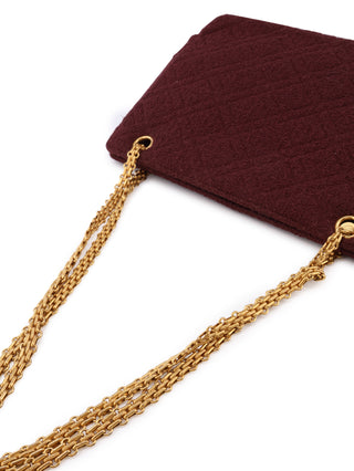 Tweed Double Chain Shoulder Bag