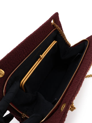 Tweed Double Chain Shoulder Bag