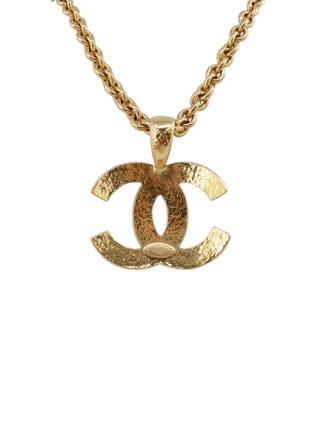 CC Quilted Pendant Necklace