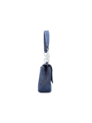 Denim Flap Shoulder Bag