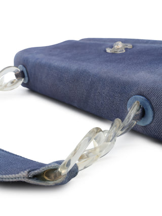 Denim Flap Shoulder Bag