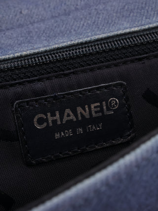Denim Flap Shoulder Bag