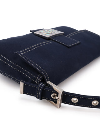 Canvas Baguette Shoulder Bag
