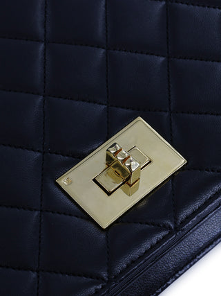 Matelasse Turn Lock Handbag