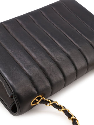 Mademoiselle Vertical Stitch Flap Bag