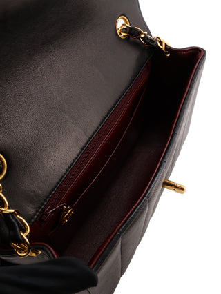 Mademoiselle Vertical Stitch Flap Bag