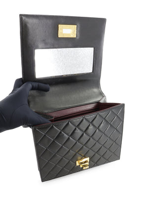 Matelasse Turn Lock Handbag