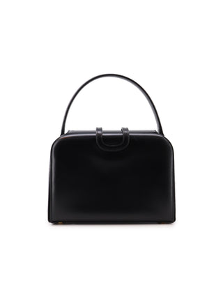 Ring Lock Top Handle Box Handbag