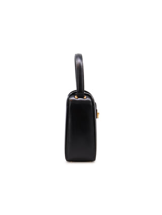 Ring Lock Top Handle Box Handbag