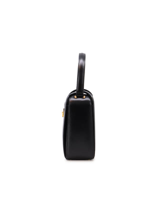 Ring Lock Top Handle Box Handbag