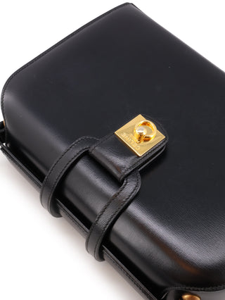 Ring Lock Top Handle Box Handbag