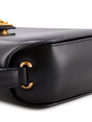 Ring Lock Top Handle Box Handbag