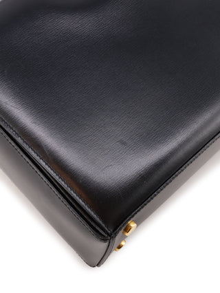 Ring Lock Top Handle Box Handbag