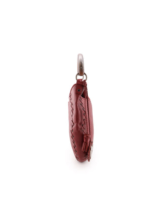 Whipstitch Wooden Handle Hobo Bag