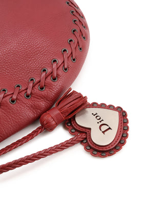 Whipstitch Wooden Handle Hobo Bag