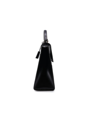 Leather Lady Lock Handle Bag