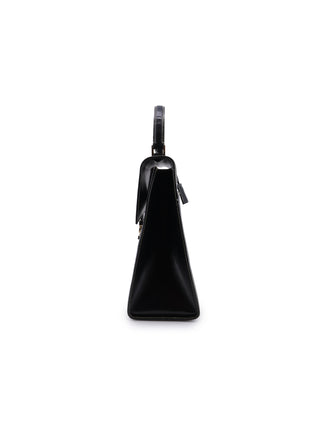 Leather Lady Lock Handle Bag