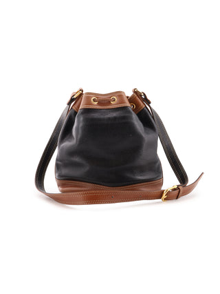 Two-Tone Drawstring Bucket Bag