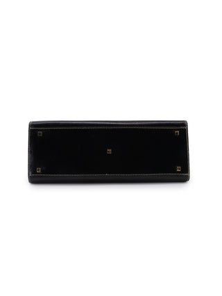 Leather Lady Lock Handle Bag