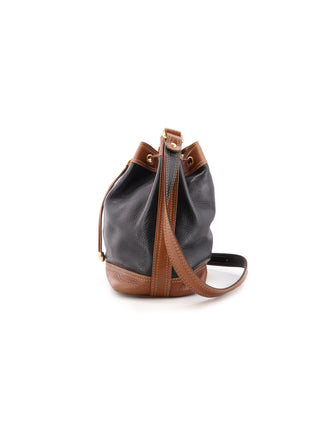 Two-Tone Drawstring Bucket Bag