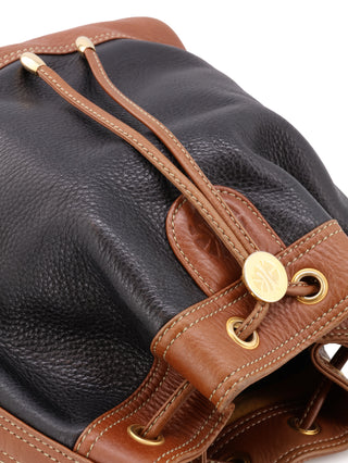 Two-Tone Drawstring Bucket Bag