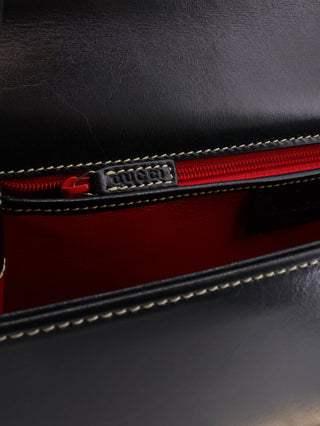 Leather Lady Lock Handle Bag