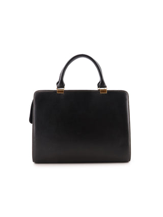 Stitched Logo Top Handle Tote Bag