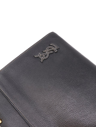 Stitched Logo Top Handle Tote Bag