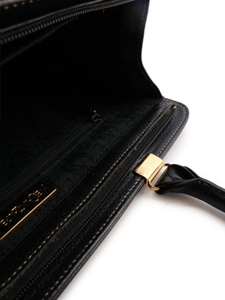 Stitched Logo Top Handle Tote Bag