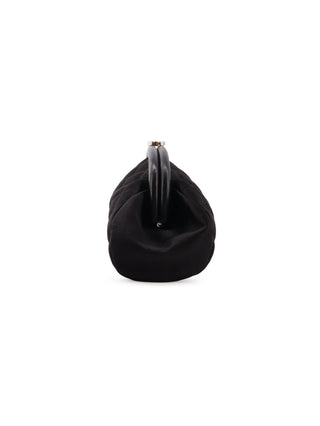 Satin CC Kiss-Lock Clutch