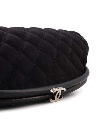 Satin CC Kiss-Lock Clutch