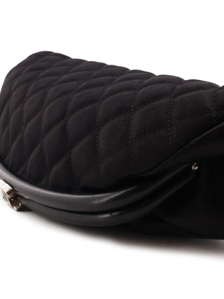 Satin CC Kiss-Lock Clutch