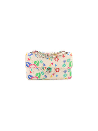 Floral Printed Classic Single Flap Bag