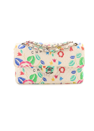 Floral Printed Classic Single Flap Bag
