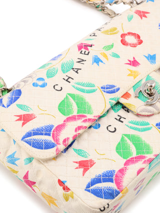Floral Printed Classic Single Flap Bag