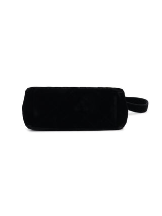 Velour Turn-Lock Shoulder Bag