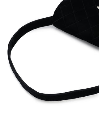 Velour Turn-Lock Shoulder Bag